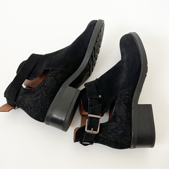 Tara M  Keegan  Ankle Boots Suede Black Size 38 - Picture 2 of 12